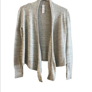 Ivivva Lululemon Girls Gray Long Sleeve Knit Wrap Sweater Kids Size 10